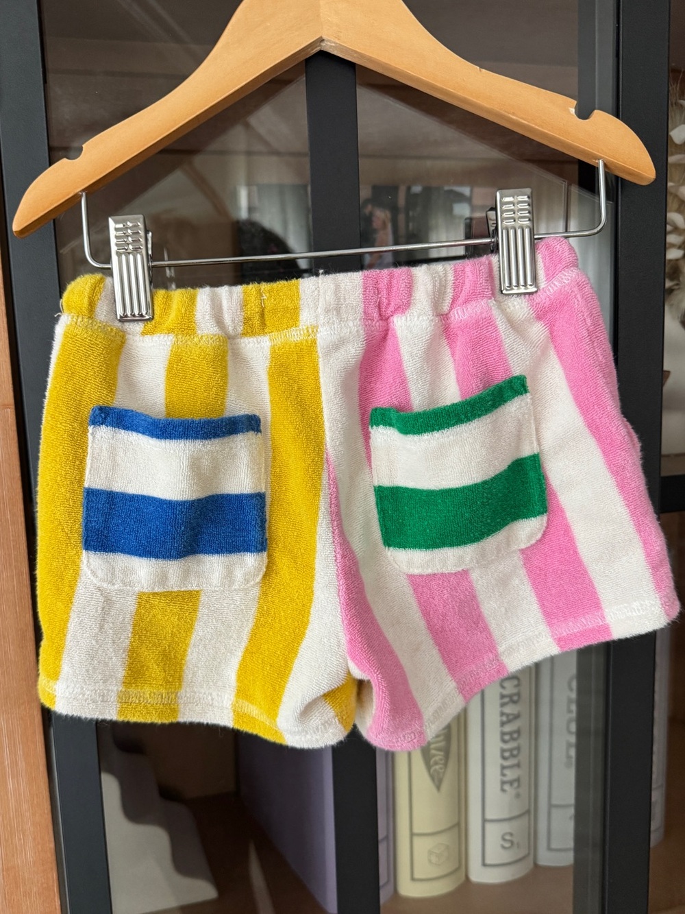 Mini Boden striped shorts colorful terry towel drawstring toddler girl hotchpotc